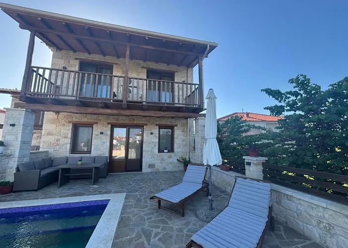 Villa Luxury Stone In Afitos St'aloni